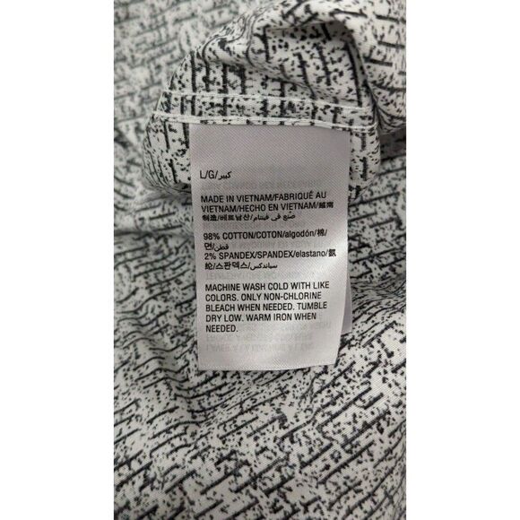 Alfani Mens Size Large Bright White Stretch Long Sleeve Collared Button-Up Shirt - Picture 10 of 10